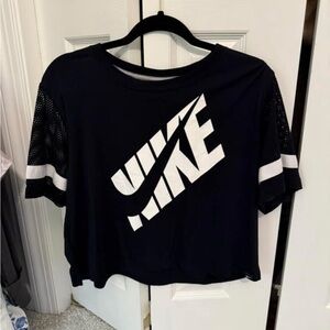 Nike Women's Black and White Logo Tee